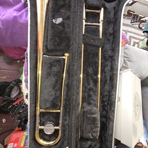 Yamaha Gold Trombone with Black Case